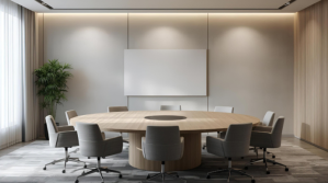 Grey Office Picture Setting for Business Meeting YouTube-miniature Template