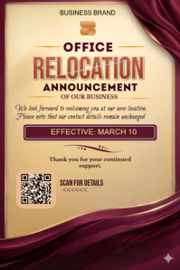 Relocation Announcement Posters Template | PosterMyWall