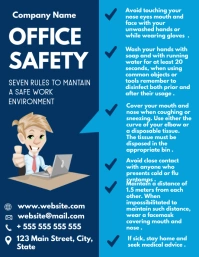 office safety flyer design template
