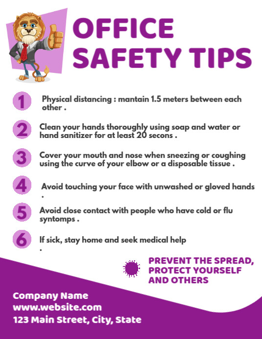 office safety tips Template | PosterMyWall