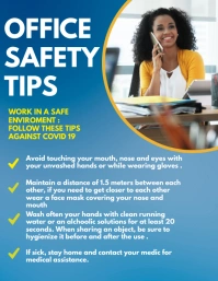office safety tips flyer design Volantino (US Letter) template