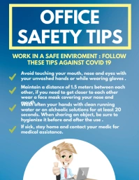 office safety tips flyer design Рекламная листовка (US Letter) template