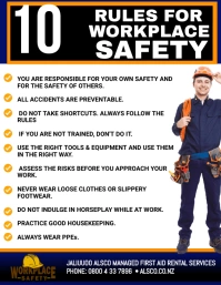 Office Safety Work from Home Guidelines Flyer (US Letter) template