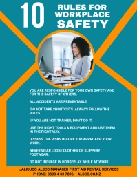 Office Safety Work from Home Guidelines Flyer (US Letter) template
