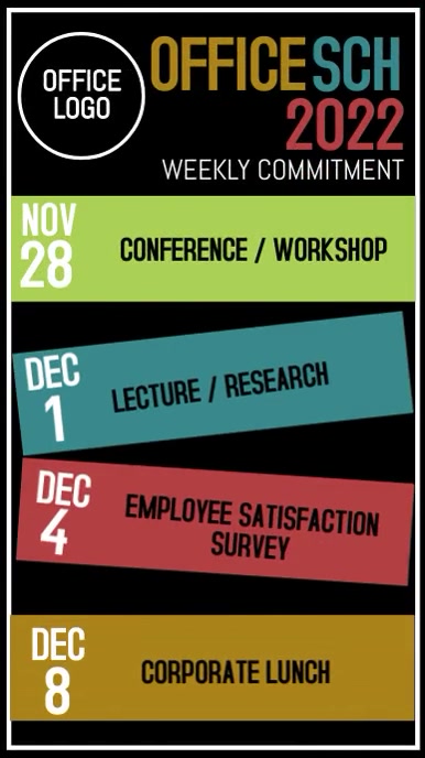 Office Schedule Flyer Template | PosterMyWall