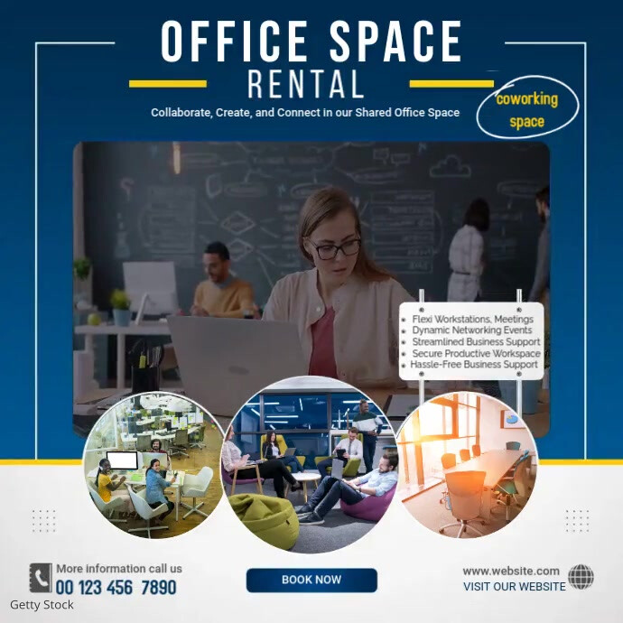 office space rental Template | PosterMyWall