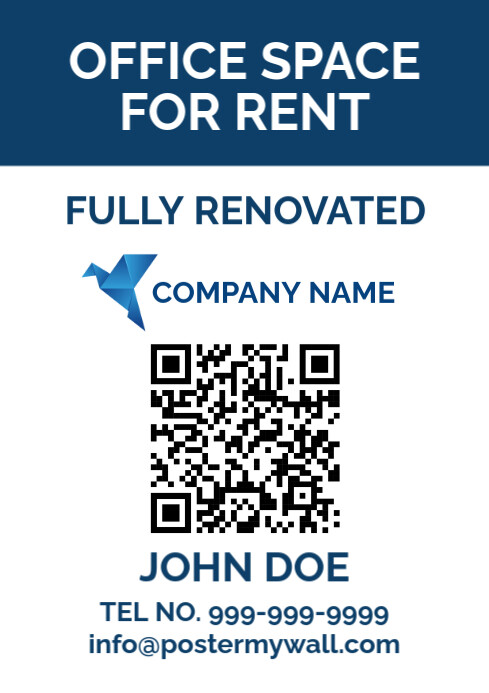 Office Rented Sticker Copy of Office space rental | PosterMyWall