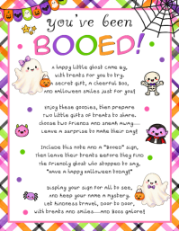 Blanc Halloween Booing Flyer Template