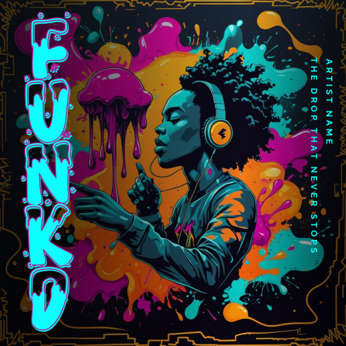 Official Afrofunk LoFi Graffiti Album Cover – Branded Drop Sound Frame ...