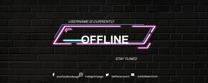 Offline Twitch Banner Template Postermywall