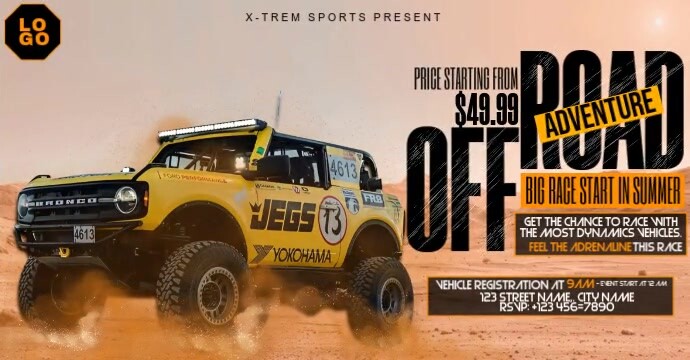 OFFRoad Adventure Champion Fotografia de capa de grupo do Facebook template