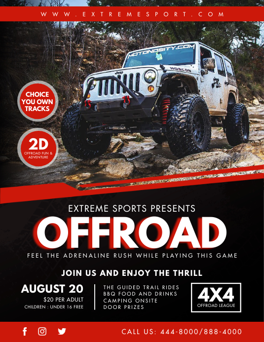 Offroad Rally Event Flyer Template | PosterMyWall
