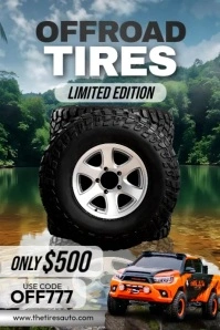 Offroad Tires Poster template