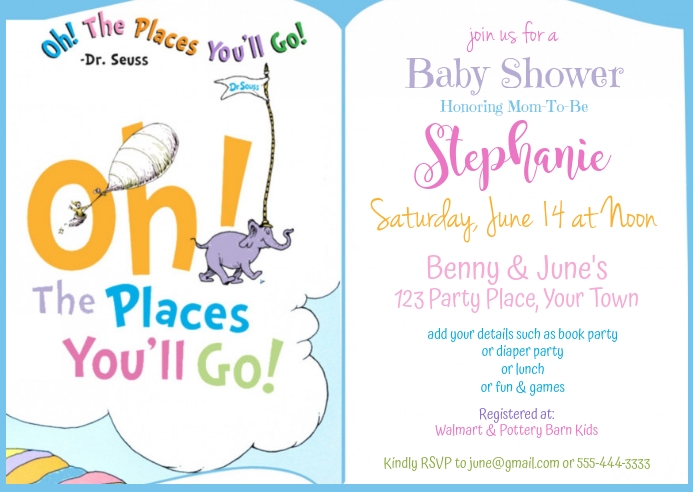 Oh The Places You Ll Go Baby Shower Template Postermywall Oh The Places You Ll Go Baby Shower Template Postermywall