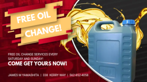 Oil Change Advertisement Display Banner Umbukiso Wedijithali (16:9) template
