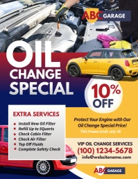 Oil Change Service Flyer template