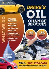Oil Change Services Flyer A4 template