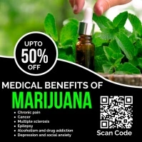 cannabis flyer Logo template