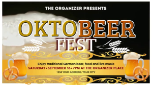 Sort OKTOBEER, Beer fest Digital Display Template
