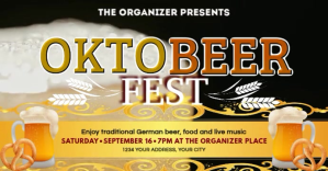 Sort OKTOBEER, Beer fest Facebook Event Cover Template