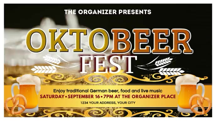 OKTOBEER, Beer fest 数字显示屏 (16:9) template