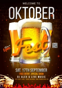 Oktober Fest Flyer Design A3 template