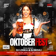 OKTOBER FEST FLYER Publicación de Instagram template