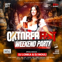 OKTOBER FEST FLYER Publicación de Instagram template