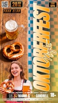 Oktober Fest Party Event Ad Design Template