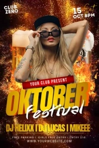 Oktober Festival Flyer Poster template