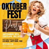 oktoberfest, bar flyers, oktoberfest party Instagram Post template
