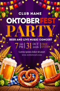 Purple Oktoberfest Party Grafik Tumblr Template