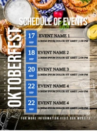 Oktoberfest,fest,beer festival,event A4 template