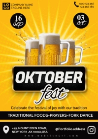 Oktoberfest,fest,beer festival,event A5 template