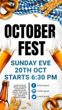 oktoberfest, bar flyers, oktoberfest party Instagram Story template