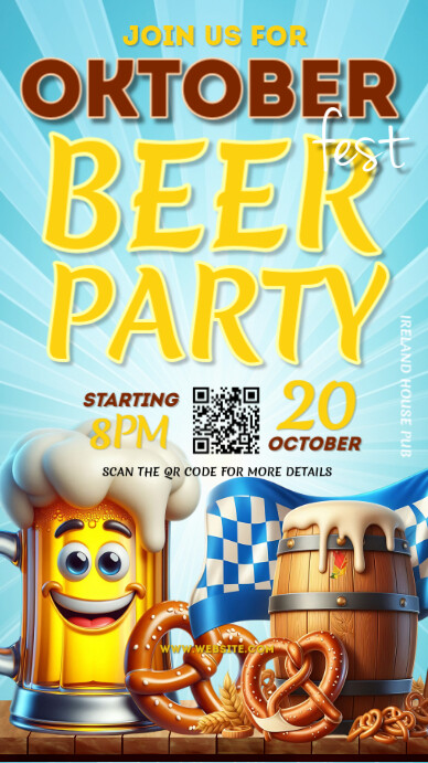 Oktoberfest,fest,beer festival,event Instagram Story template