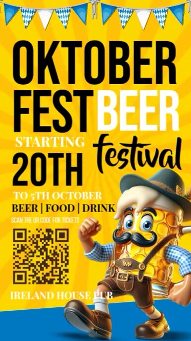 Oktoberfest,fest,beer festival,event, hello oktober Instagram Story template