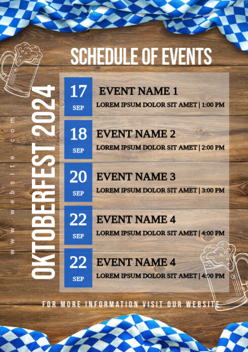 Oktoberfest,fest,beer festival,event A4 template