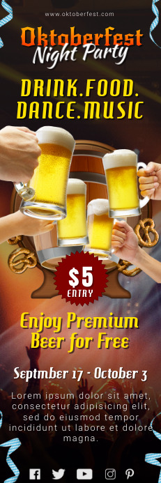 Oktoberfest - Banner (Portrait) template