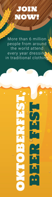 Oktoberfest Bar Party Ad Skyscraper Banner Template Postermywall