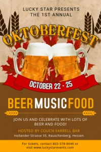 Oktoberfest Beer and Music Event Poster Template