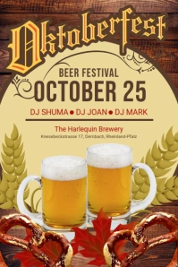 Oktoberfest Beer Festival Concert Poster Template
