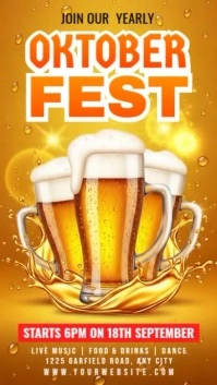 Oktoberfest Beer Festival Digital Display (9:16) template