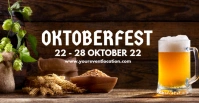 Oktoberfest Beer Garden Event Advert Header Sampul Acara Facebook template