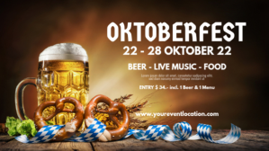 Oktoberfest Beer Garden Event Advert Header Facebook-Covervideo (16:9) template
