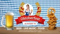 Oktoberfest Beer Garden Event Poster Advert Video Sampul Facebook (16:9) template