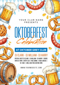 Oktoberfest Beer Party A2 template