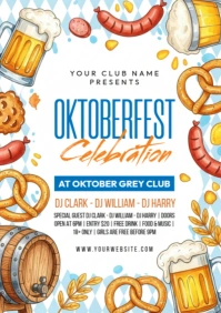 Oktoberfest Beer Party A2 template