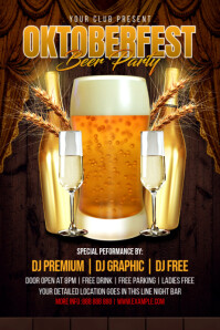 Oktoberfest Beer Party Poster template