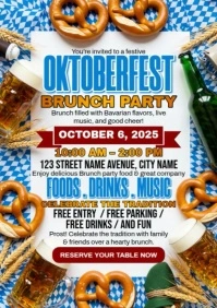 Oktoberfest Brunch Party A4 template